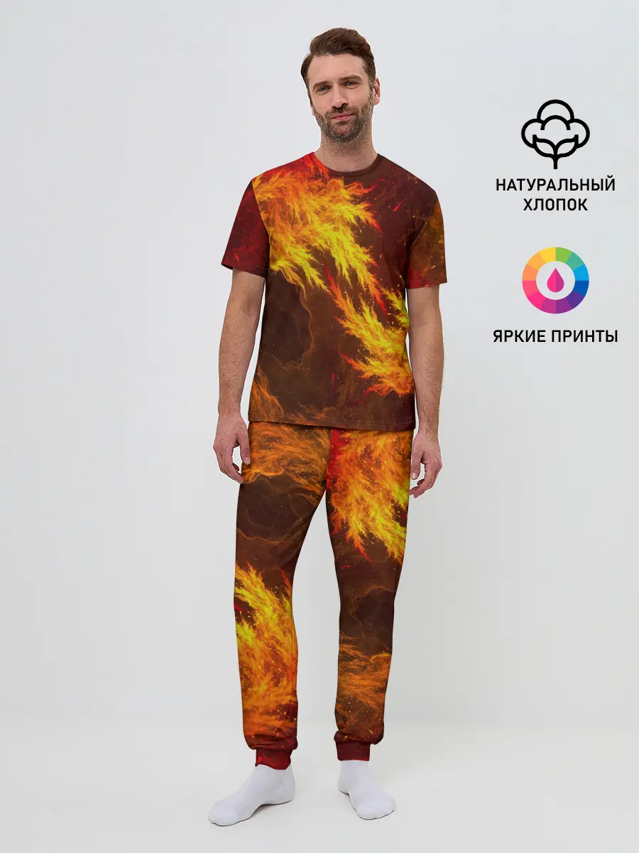 Мужская пижама с брюками / Битва огней