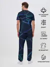 Мужская пижама с брюками / 3D ПЛИТЫ | НЕОНОВЫЕ ПЛИТЫ