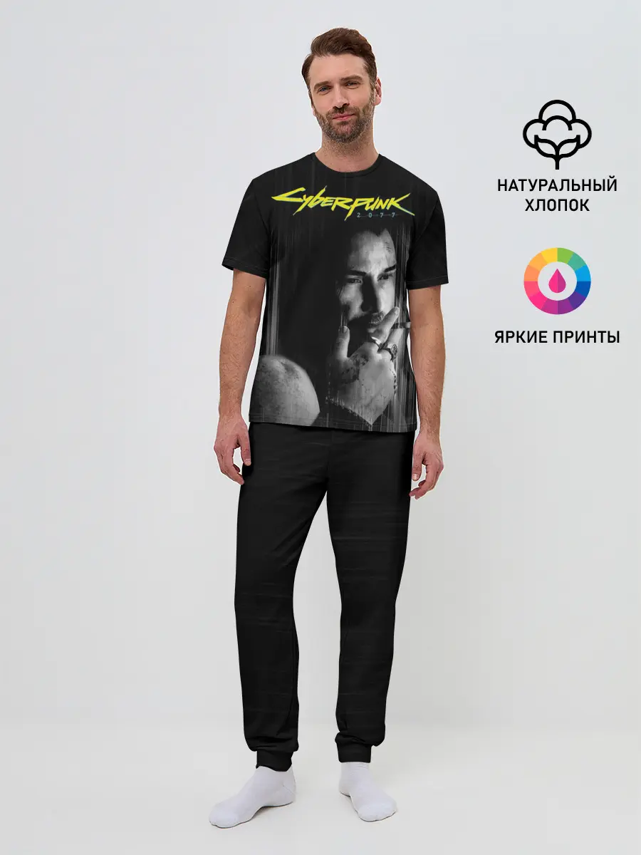 Мужская пижама с брюками / Cyberpunk 2077 | Джонни