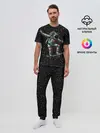 Мужская пижама с брюками / Космонавт На Скейтборде