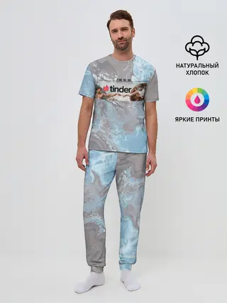Мужская пижама с брюками / Find me on Tinder | Тиндер
