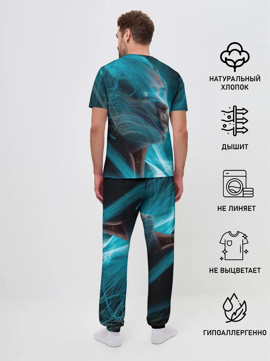 Мужская пижама с брюками / Фантазия