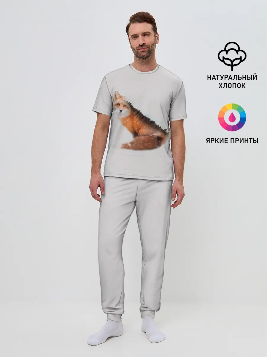 Мужская пижама с брюками / Лисица