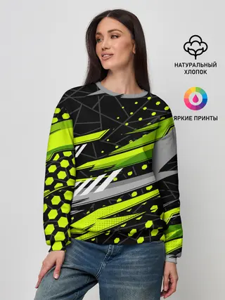 Женский свитшот / Black and Green