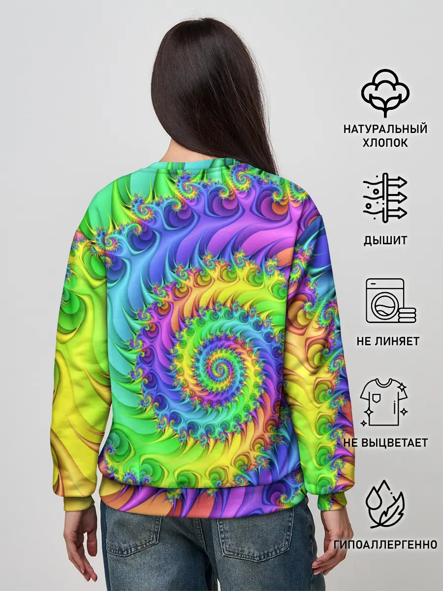 Женский свитшот / ФРАКТАЛЬНЫЙ АБСТРАКТ