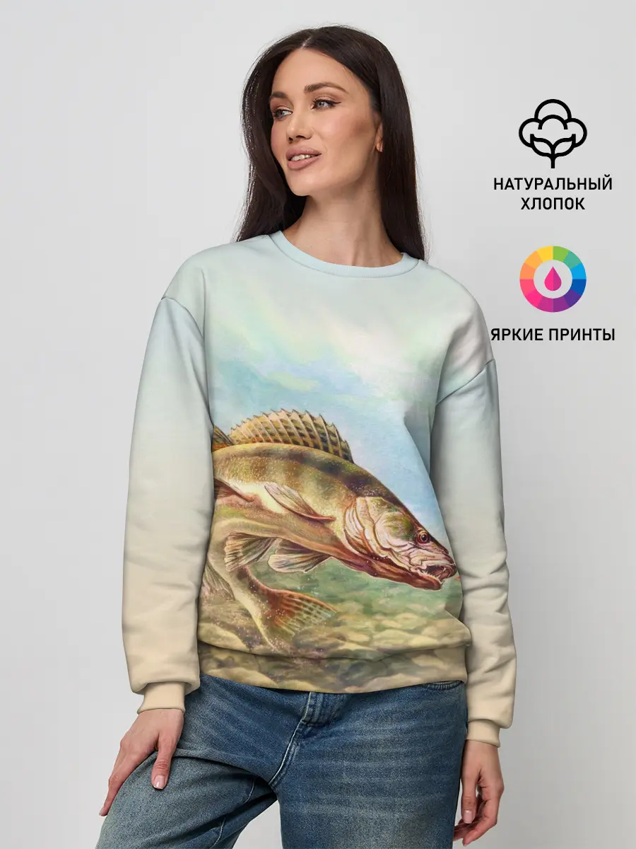 Женский свитшот / Рыба