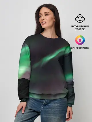 Женский свитшот / Северное сияние