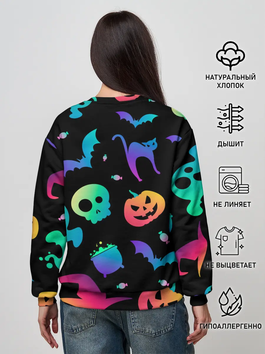 Женский свитшот / RAINBOW HALLOWEEN | ХЭЛЛУИН