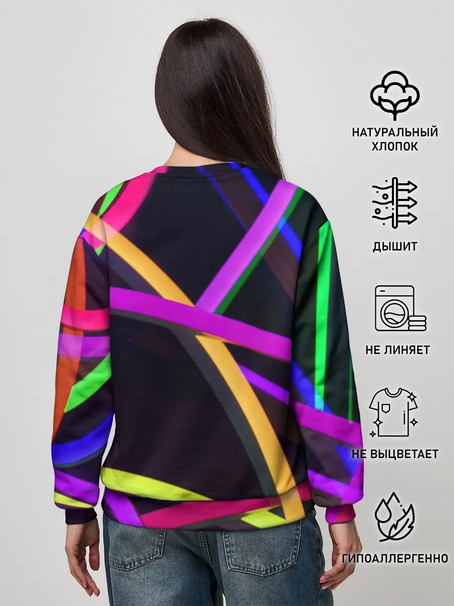 Женский свитшот / Светящиеся полосы