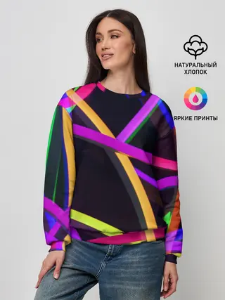 Женский свитшот / Светящиеся полосы