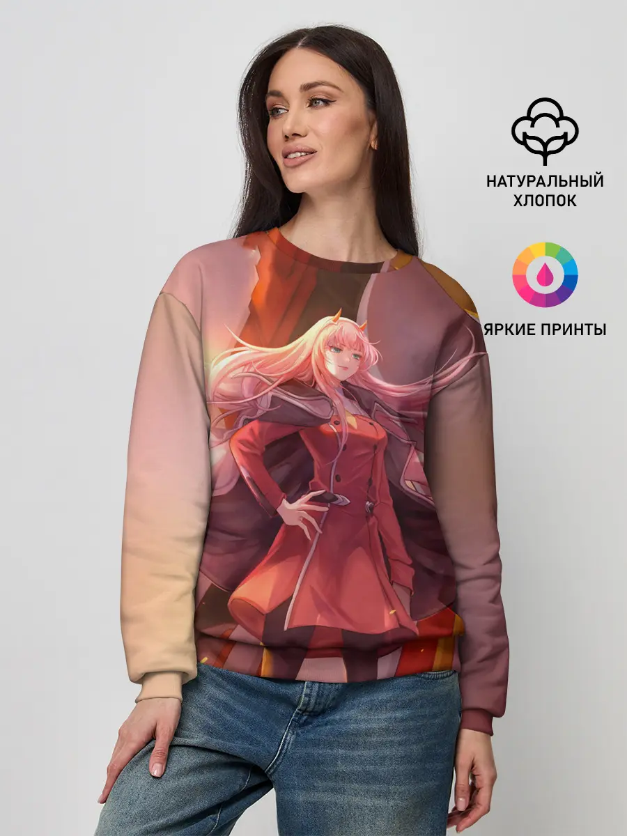 Женский свитшот / Darling In The Franxx art