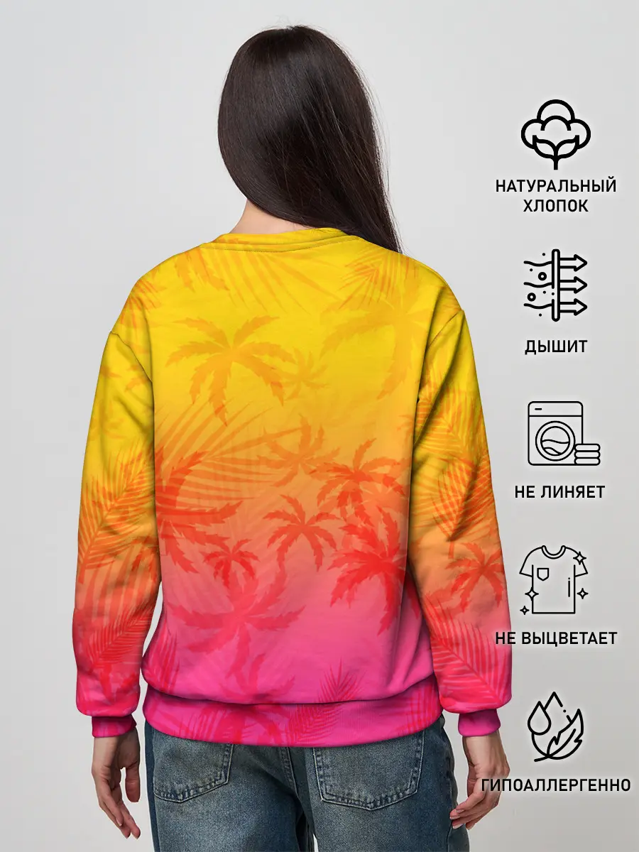 Женский свитшот / РЕТРО ПАЛЬМЫ