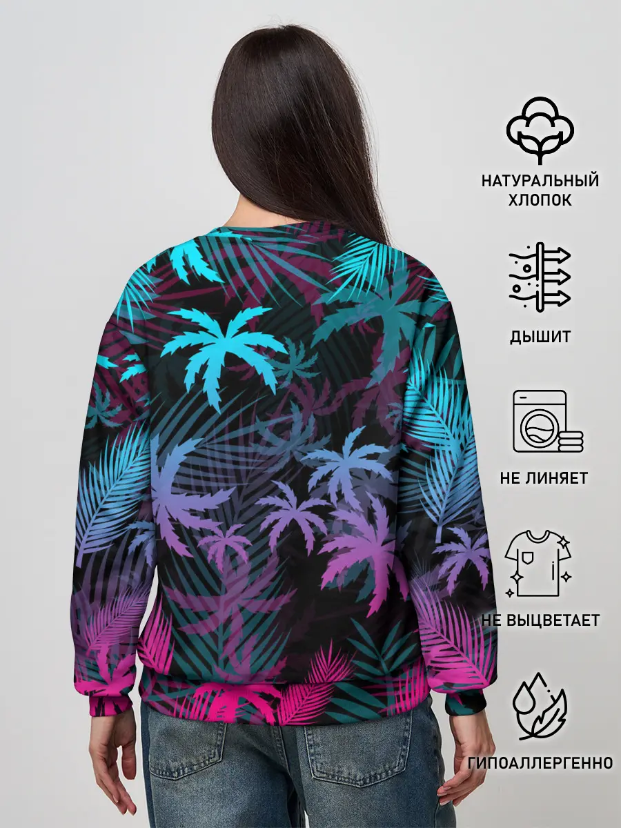 Женский свитшот / НЕОНОВЫЕ ПАЛЬМЫ | NEON PALMS