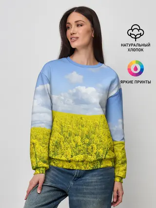Женский свитшот / Рапсовое поле