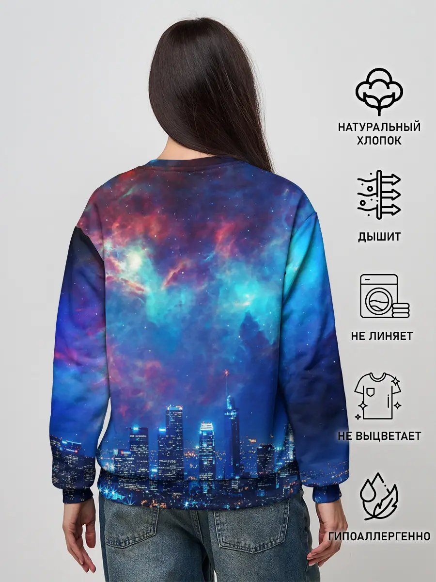 Женский свитшот / НОЧЬ В ГОРОДЕ