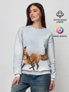 Женский свитшот / Зимняя лисичка