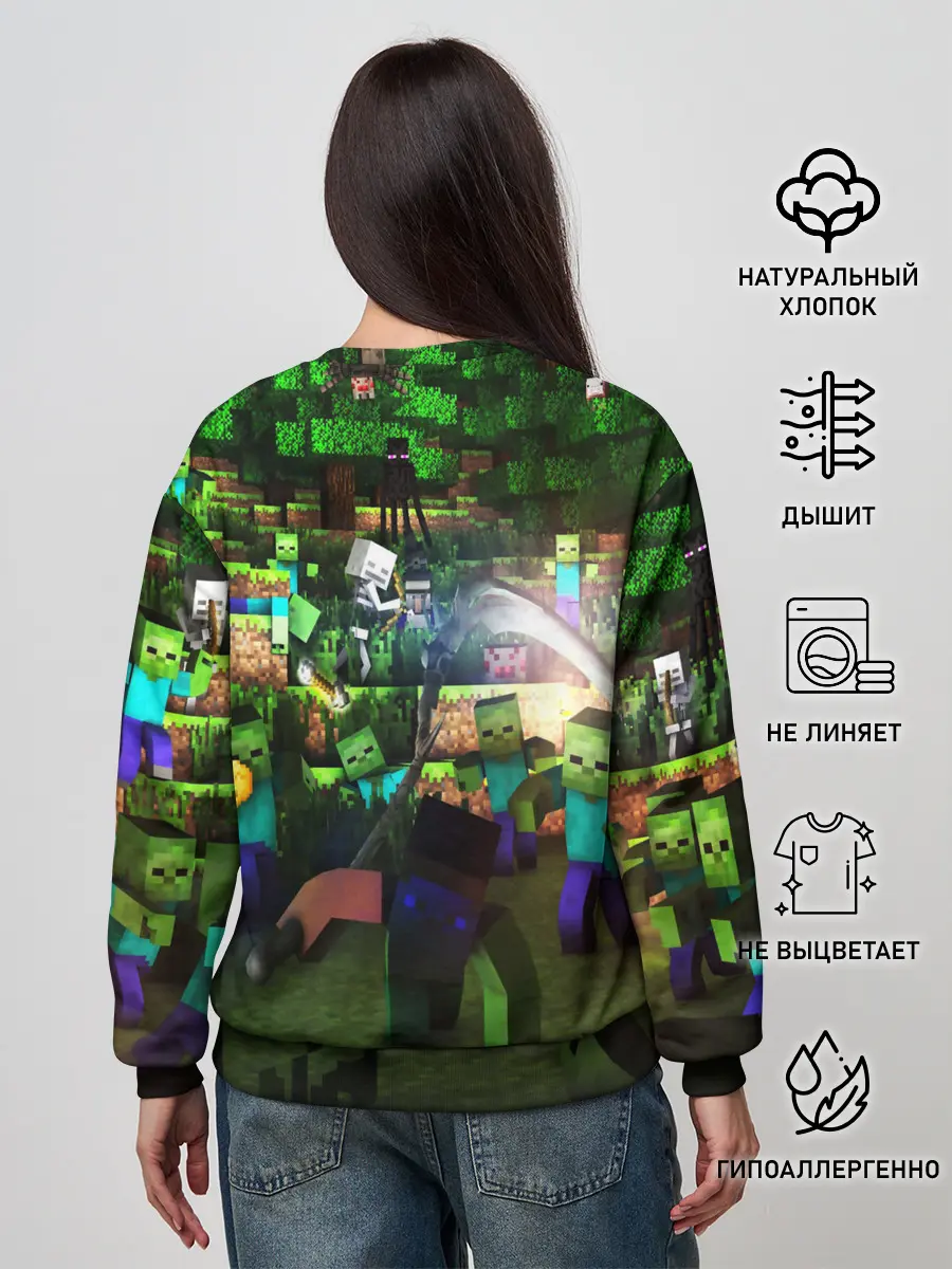 Женский свитшот / MINECRAFT Creeper