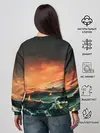 Женский свитшот / Фэнтези море корабли закат