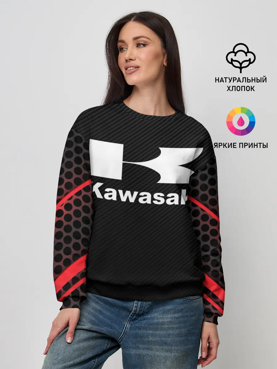 Женский свитшот / KAWASAKI | КАВАСАКИ