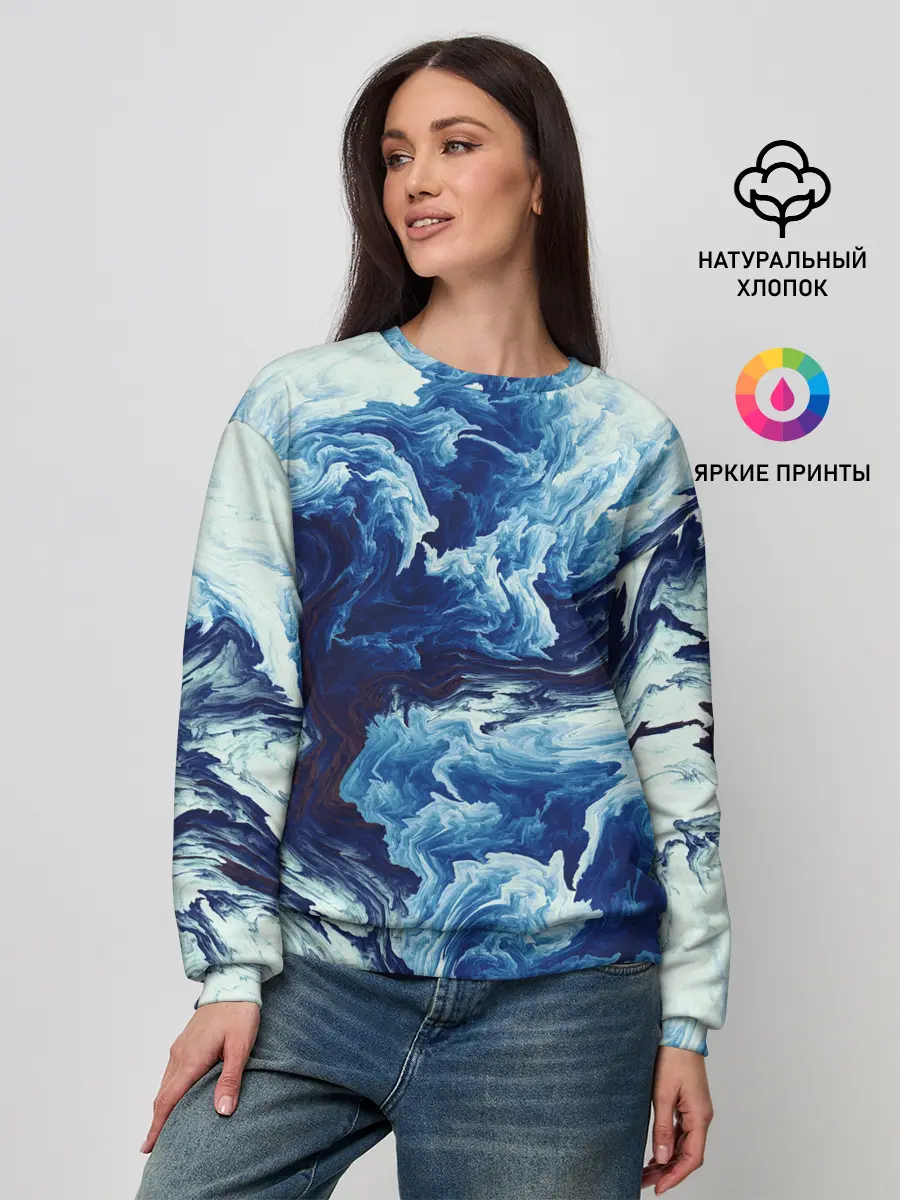 Женский свитшот / Абстракция смешивание разводы