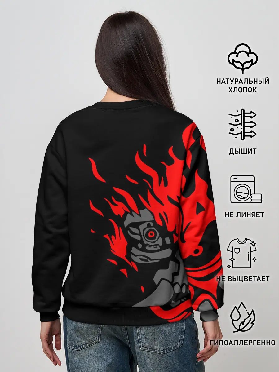 Женский свитшот / CYBERPUNK 2077 SAMURAI | САМУРАЙ