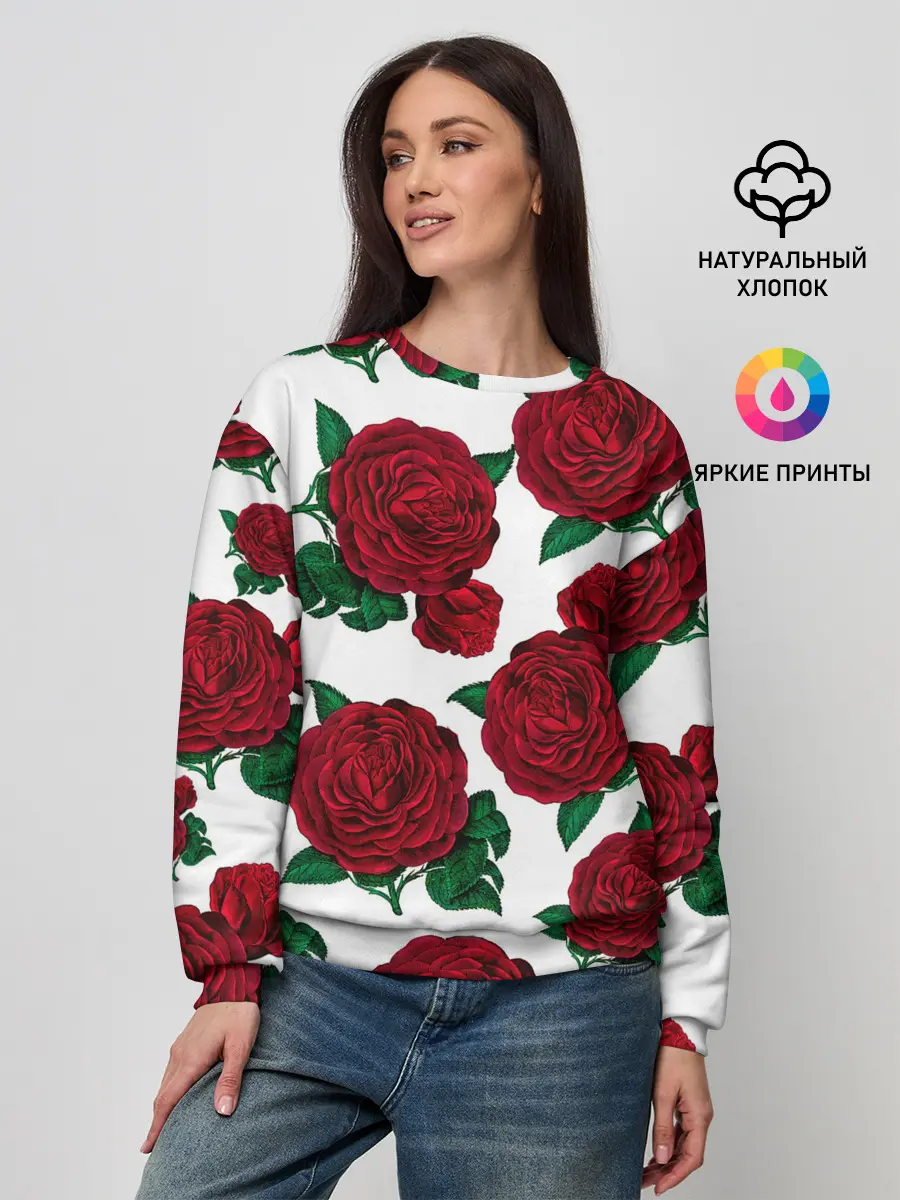 Женский свитшот / Винтажные розы