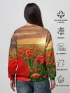 Женский свитшот / Красный мак на закате