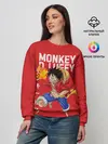 Женский свитшот / Monkey D. Luffy на красном