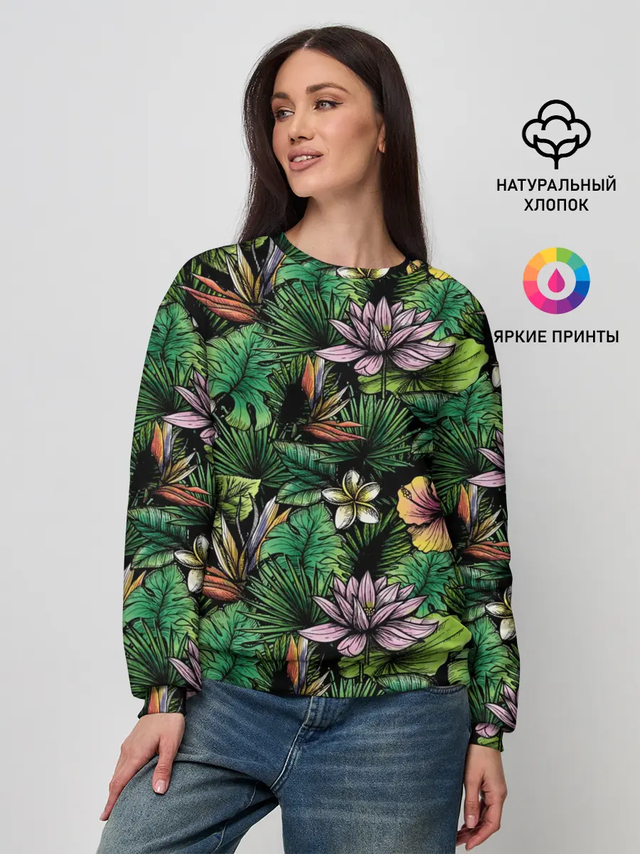 Женский свитшот / Летние цветы