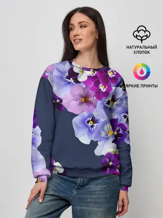 Женский свитшот / Анютки