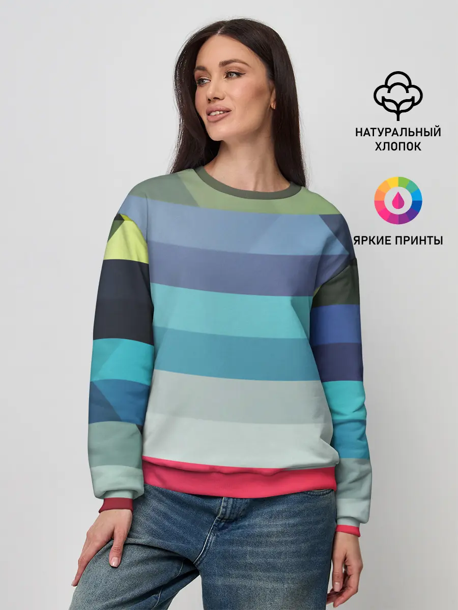 Женский свитшот / ТЕКСТУРА ЛИНИИ