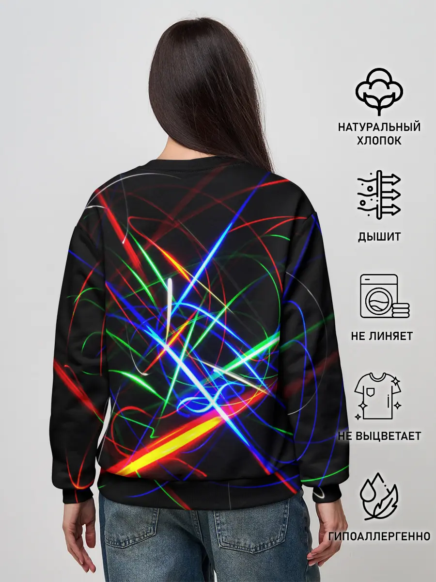 Женский свитшот / ФРАКТАЛЬНЫЕ ИСКРЫ