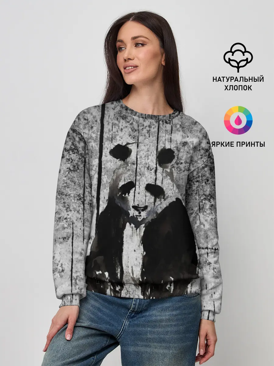 Женский свитшот / Грустная Панда