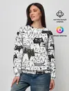 Женский свитшот / КОТЫ WHITE