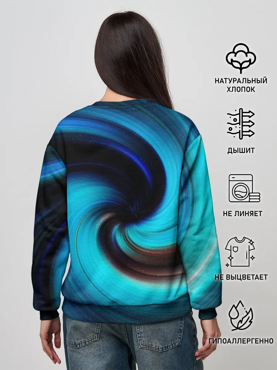 Женский свитшот / BLUE HOLE | SPACE