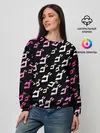 Женский свитшот / Паттерн джоджо белорозовый