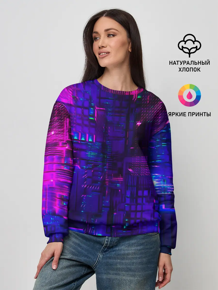 Женский свитшот / NEON CUBES