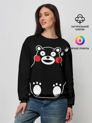 Женский свитшот / Kumamon сидит