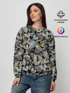 Женский свитшот / Серебряные листочки