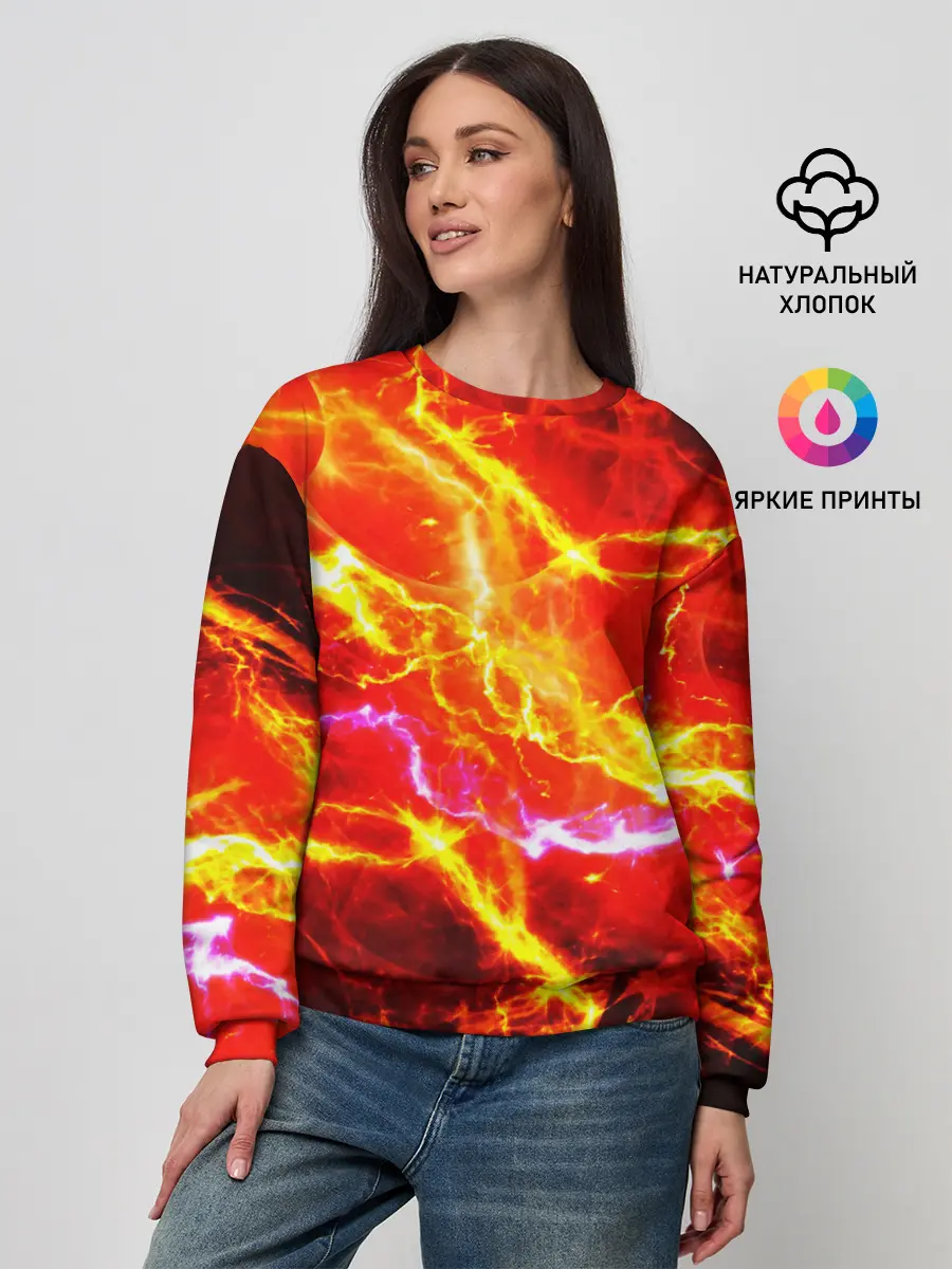 Женский свитшот / УДАРЫ МОЛНИИ