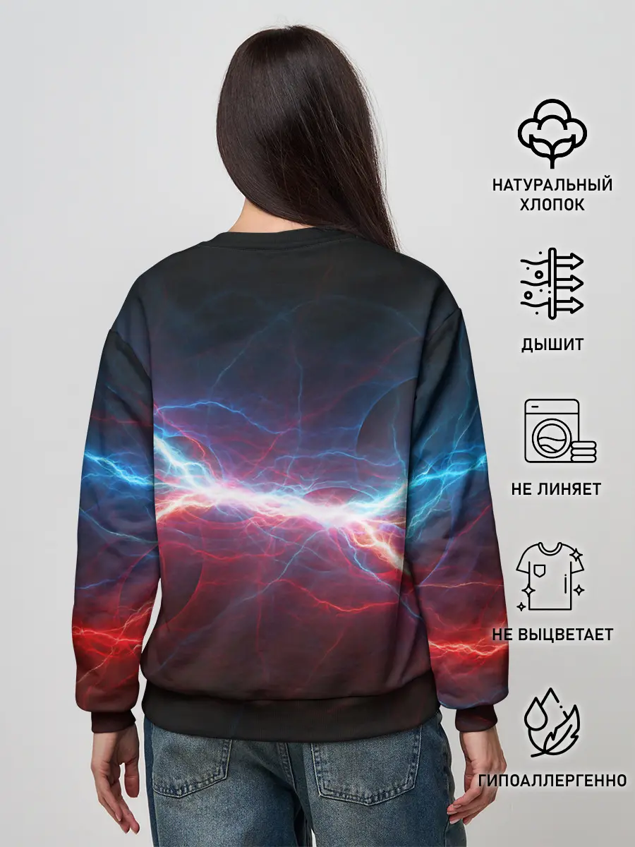 Женский свитшот / СТОЛКНОВЕНИЕ МОЛНИЙ