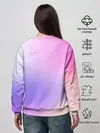 Женский свитшот / светлый градиент розовый мода
