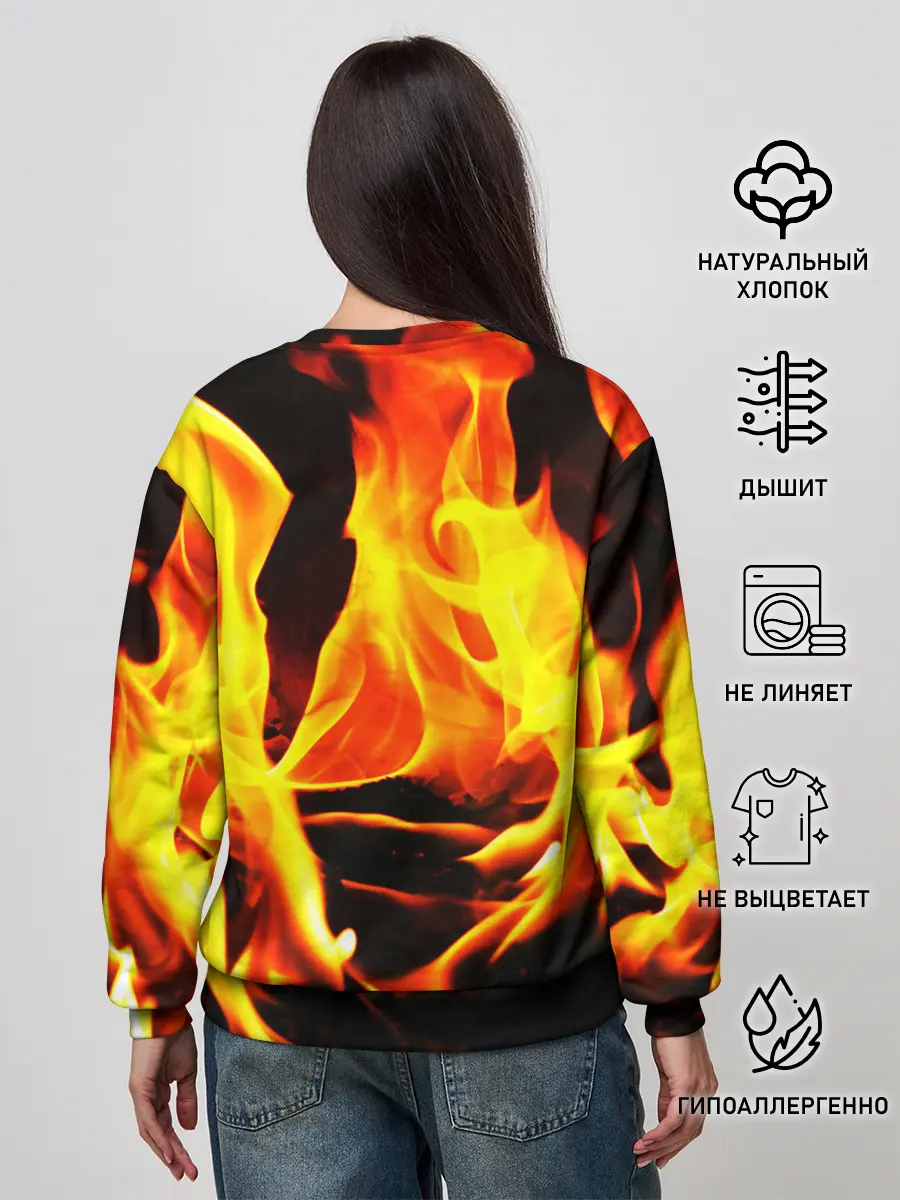Женский свитшот / В ОГНЕ