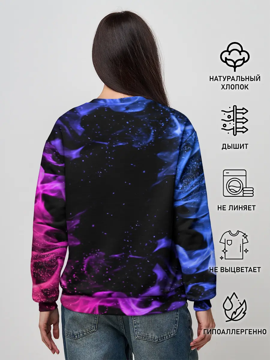 Женский свитшот / ОГОНЬ НЕОН