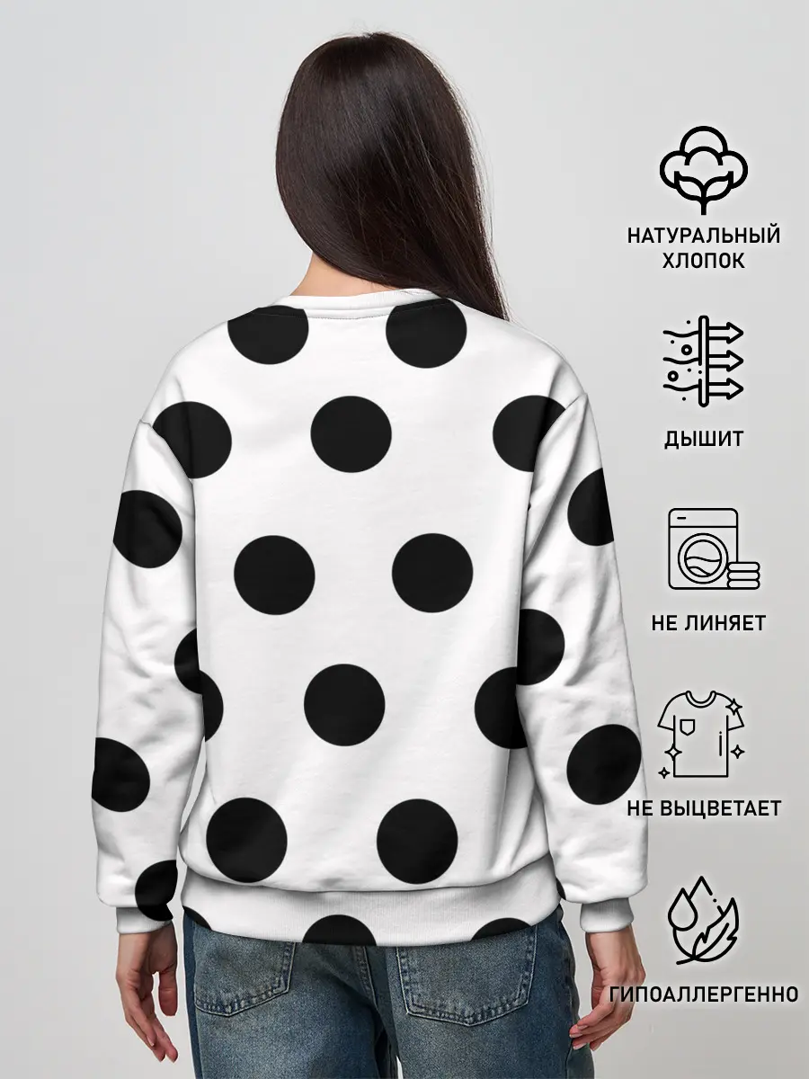 Женский свитшот / Горошeк