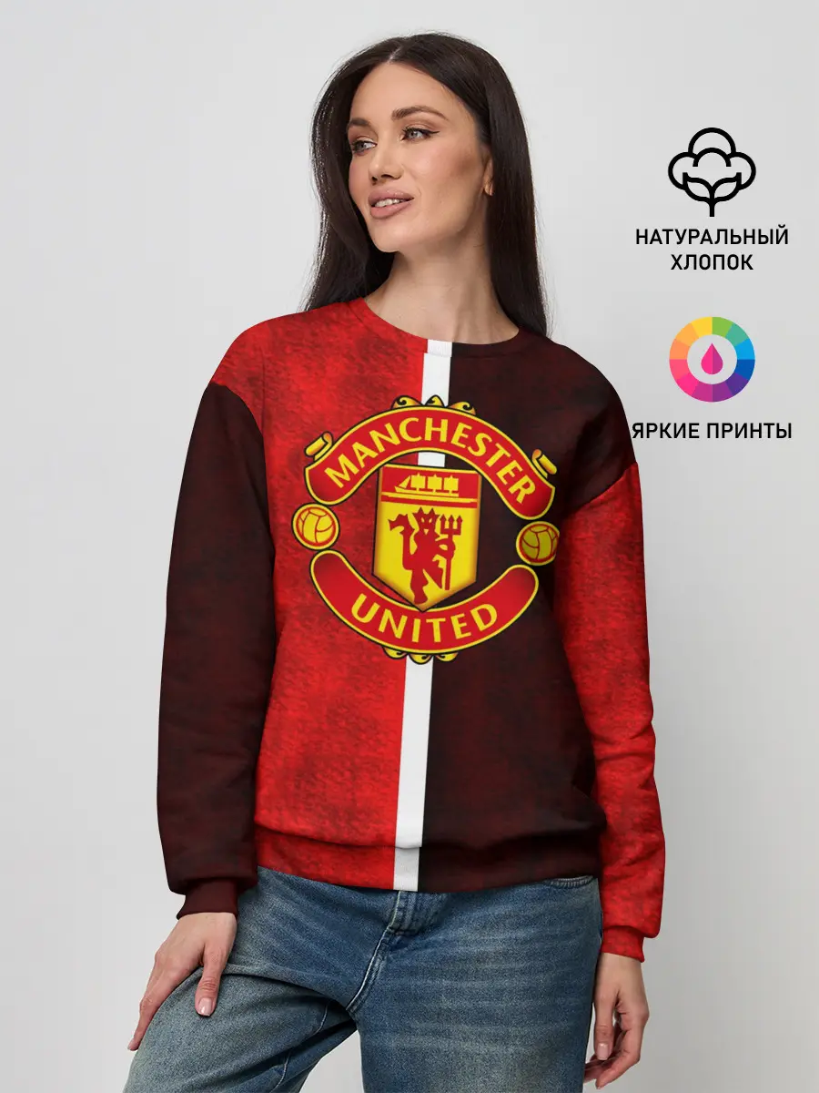 Женский свитшот / Манчестер Юнайтед 3D
