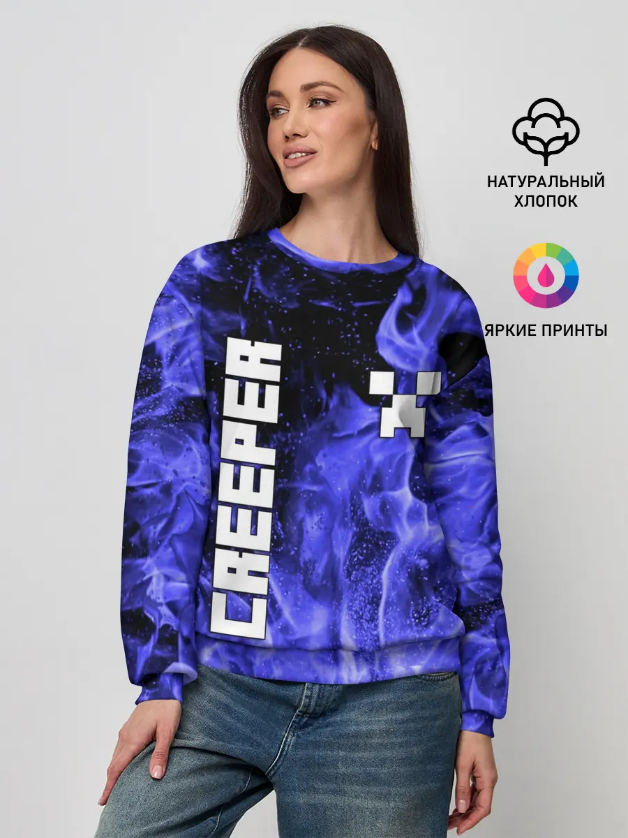 Женский свитшот / MINECRAFT CREEPER