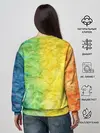 Женский свитшот / разноцветный акварель градиент