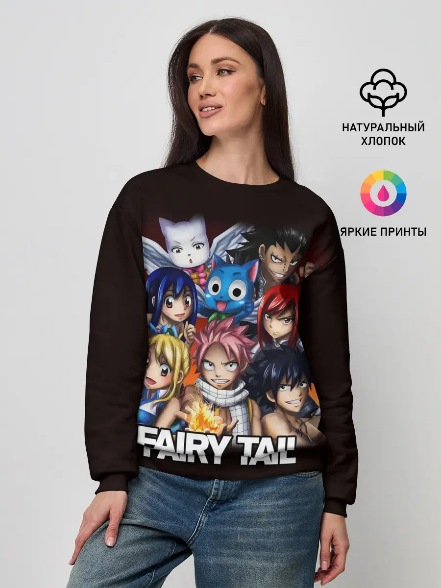 Женский свитшот / Fairy Tail logo and heroes