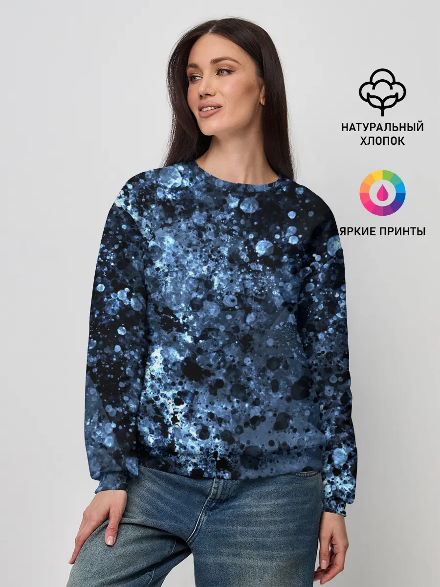 Женский свитшот / абстракция жидкость